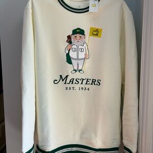 Masters Unisex Cream Swearshirt with Green & Yellow Masters Gnome Graphic